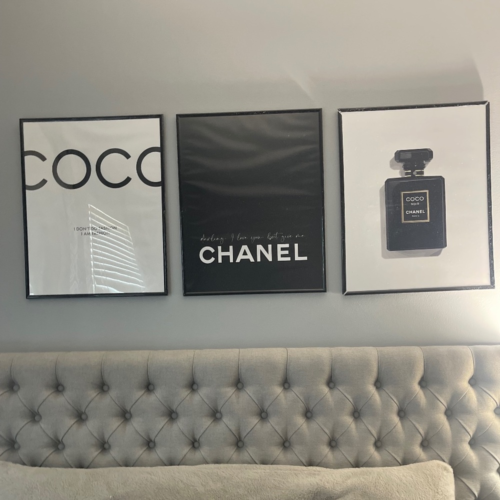 Set of 3 Coco Chanel Pictures